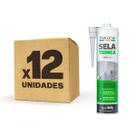 Kit 12 Cola Pu Branco Veda Sela Trinca Barone 360g