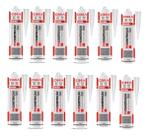 Kit 12 Cola Selante Poliuretano Cibra Pu 400g Cinza