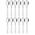 Kit 12 Colheres Chá Sobremesa Aço Inox Tramontina Branco