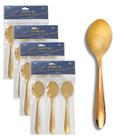 Kit 12 Colheres de Mesa Aço Inox Dourado Lovers Gourmet Mix