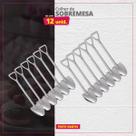 Kit 12 Colheres de Sobremesa Inox Pá Redonda