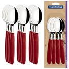 Kit 12 Colheres Talheres De Mesa Tramontina Com Lâminas Aço Inoxidável Cabos De Polipropileno