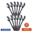 Kit 12 Colheres Tramontina Búzios para Café e Chá em Aço Inox Resistente e Lavável
