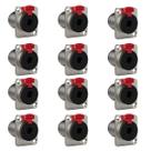 Kit 12 Conectores Plug Wireconex P10 WC 195 Fêmea 3 Polos