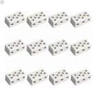 Kit 12 Conectores Porcelana Tripolar Tipo Sindal 10mm Fertak