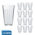 Kit 12 Copo Americano Vidro Long Drink 345ml Cristal Nadir