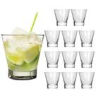 Kit 12 Copo Caipirinha Baixo Drink Whisky Vidro Grosso 350ml Kit 12 Copo Caipirinha Baixo Drink Whisky Vidro Grosso 350ml