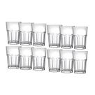 Kit 12 Copo Vidro 350ml Trevi Mesa Posta Casa Nova Bar Cozinha Suco Drink Bebidas Smoothies Vitamina