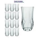 Kit 12 Copos 360ml Vidro Opera Água Nadir Transparente Suco