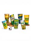 Kit 12 Copos Plástico Brasil Futebol Hexa Comemoração Reutilzavel Lembrancinhas Aniversário Decoração