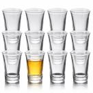 Kit 12 Copos Shot Vidro Dose Copinhos Cachaça Tequila Vodka