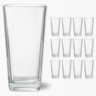 Kit 12 Copos Vidro 260ml Transparente Venice Água Suco Moderno
