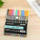 Kit 12 Cores Caneta Gel Colorida Neon ColorGel Pastel 1,0 Mm