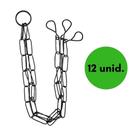 Kit 12 Correntes Tripla 54cm Para Vasos Suspensos De Plantas E Flores