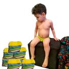 Kit 12 Cueca Infantil Rebatida Lisa Malha Algodão
