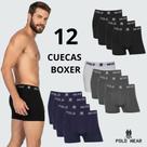 Kit 12 Cuecas Polo Wear Boxer Sem Costura Microfibra Masculina Adulto Extremamente Confortável