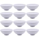 Kit 12 Cumbucas de Melamina para Petiscos 400ml Brancas Bowls Lyor Restaurantes Bares