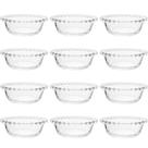 Kit 12 Cumbucas de Vidro 180ml Pearl Bowls Transparentes Wolff Sobremesas Petiscos Frutas