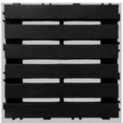 Kit 12 deck modular plástico textura madeira maxx 30x30x2,5cm - preto