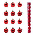 Kit 12 Enfeites De Pendurar Para Árvore De Natal Bolas Natalinas Vermelhas Brilhantes E Foscas - Wincy