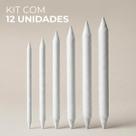 Kit 12 Esfuminhos Para Desenho Profissional Papel Prensado Alta Performance Sombras Em Encomendas Grafite E Crayon Foco Ateliê -