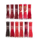 Kit 12 Esmalte Dailus Coleção Morango do Amor Vermelhos 8ml Exclusivo Alta Cobertura