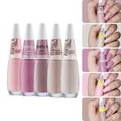 Kit 12 Esmalte Impala Tons Branco Lilas Claros Nudes Cremoso Perolado