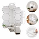 Kit 12 espelhos adesivos hexagonais acrilicos decorativos autocolantes para parede quarto sala flexivel sem moldura Kit 12 espelhos adesivos hexagonais acrilicos decorativos autocolantes para parede quarto sala flexivel sem moldura