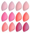 Kit 12 Esponjas De Maquiagem Chanfradas Base Make Multicolor