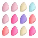 Kit 12 Esponjas Para Maquiagem Gota Chanfrada Base Corretivo Contorno Líquido Blush Pó Make-up Auto Maquiagem