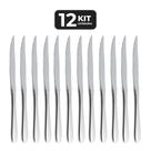 Kit 12 faca de churrasco inox acabamento brilho