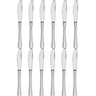 Kit 12 Facas de Sobremesa 20cm em Inox Mesa Jantar Bar Kit 12 Facas de Sobremesa 20cm em Inox Mesa Jantar Bar