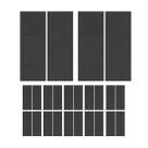 Kit 12 Feltro Adesivo Retangular 127x51mm Preto Com 2 Unid