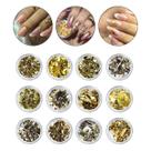 Kit 12 Folha de Ouro Tons de Dourado Unhas Encapsulamento