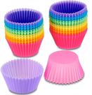 Kit 12 Formas Forminhas de Silicone Antiaderente Redondo Reutilizável Não Gruda Cozinha Bolo Cupcake Muffins Queijadinha Doces Bolinhos Petit Gateau