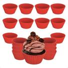 Kit 12 Formas Muffins Cupcake Silicone Micro-ondas Forneavél