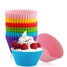 Kit 12 Forminhas Silicone Reutilizável Antiaderente para Cupcake e Muffin