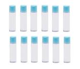 kit 12 Frascos Pvc Transparente 15ml c/ Tampa Azul Flip Top kit 12 Frascos Pvc Transparente 15ml c/ Tampa Azul Flip Top