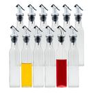 Kit 12 Galheteiro de Vidro Garrafa Porta Azeite 250ml Mesa com Bico Dosador Vinagre Lemis