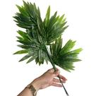 Kit 12 Galhos Bambu Planta Artificial Folhas Jardim Vertical
