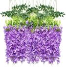 Kit 12 Galhos Flores Roxa cerejeiras Glicinia de pendurar