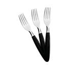KIT - 12 Garfos de Mesa Ipanema Lâmina em Aço Inox Cabo Preto GPTOP - Tramontina