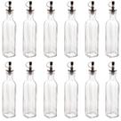 Kit 12 Garrafas de Vidro 270ml Azeite Vinagre com Bico Dosad