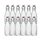 Kit 12 Garrafas Vidro Tampa Hermética 500ml Bormioli Rocco