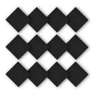 Kit 12 Guardanapo Liso Preto Poli-Algodão 45X45Cm Rafimex