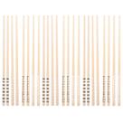 Kit 12 Hashis de Bambu Palitos de Comida Japonesa Sushi 24cm Estampas Geométricas