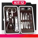 Kit 12 Instrumentos Em Aço Inoxidável Inox Manicure Sobrancelha - Enviamos no mesmo dia