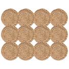 Kit 12 Jogo Americano Fibra Natural Jacinto 38Cm Rafimex