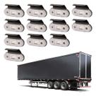 Kit 12 Lanterna Lateral Led Carreta Facchini Suporte Cristal
