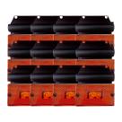 Kit 12 Lanternas Lateral Retangular Com Suporte Âmbar Bivolt